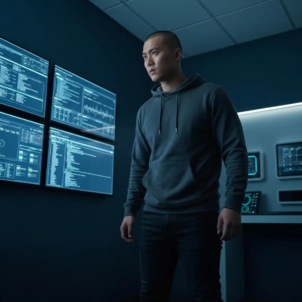 cybersecurity expert monitoring security alerts in a high tech control room f285b159 35c7 41ca 844f d20888837548